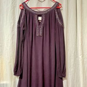 Knox Rose Cold shoulder Rich Purple Dress size S